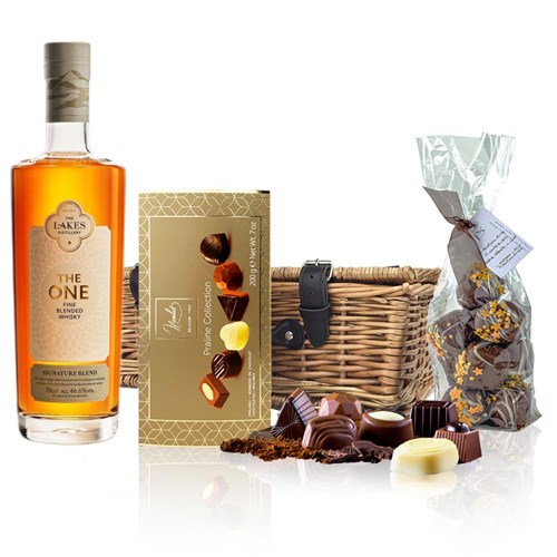 The Lakes The One Signature Blended Whisky 70cl And Chocolates Hamper